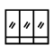 Three folds of a window-door. That's a schematic picture of the way the doors are usually done (constructed)...